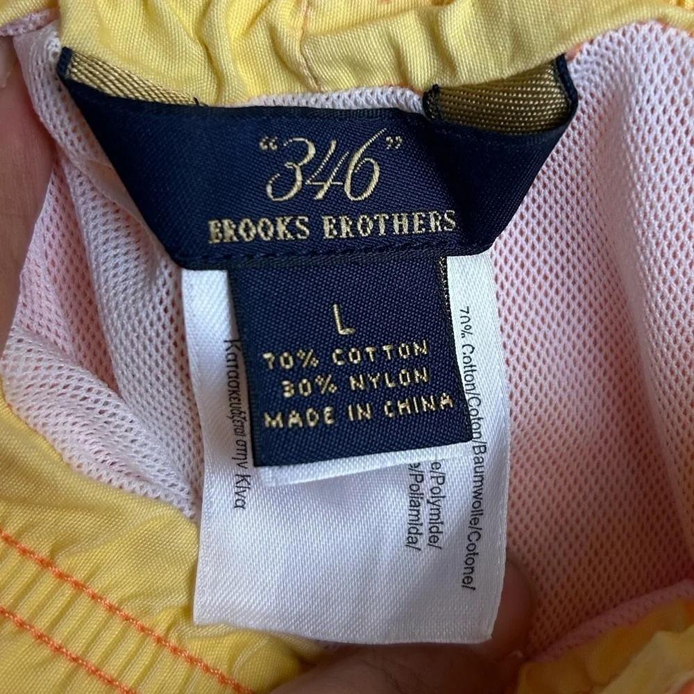 346 Brooks Brothers Shorts L Men Orange Swimming Outdoor Resort Vacation pull on